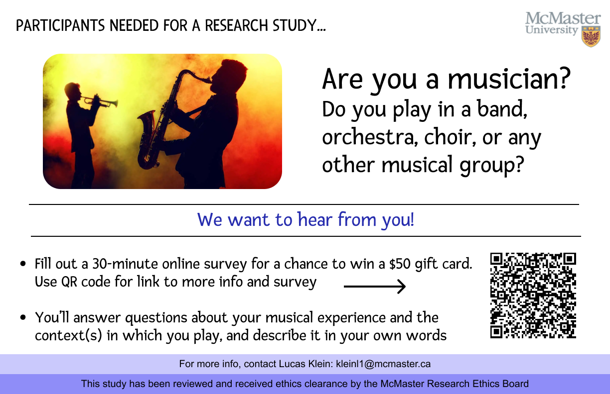Musical Group Experiences Survey Poster